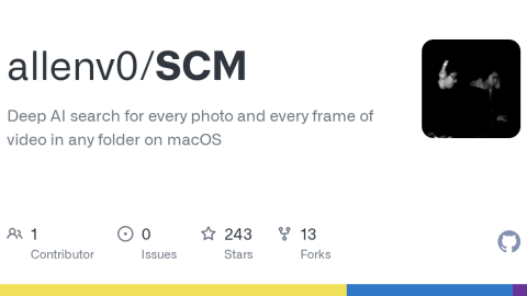 SCM：为 macOS 照片与视频逐帧提供 AI 搜索